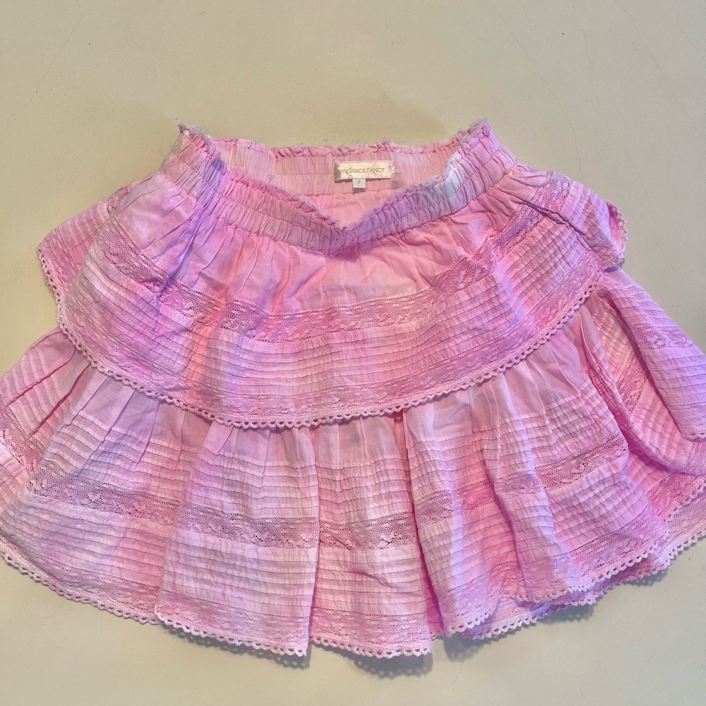 LoveShackFancy Blush Pink Skirt